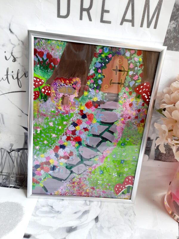 Framed original painting – Fairy garden - product image 3