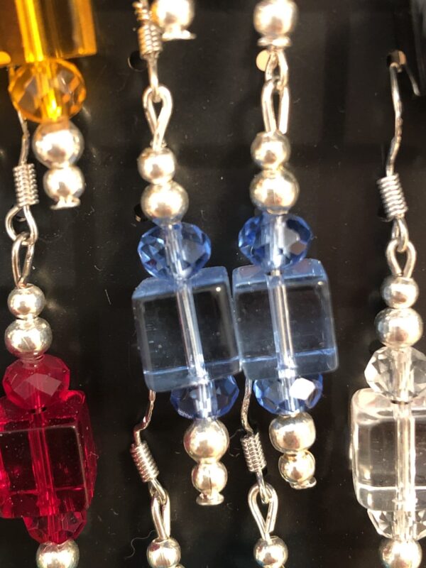 Glass cube earrings - product image 3