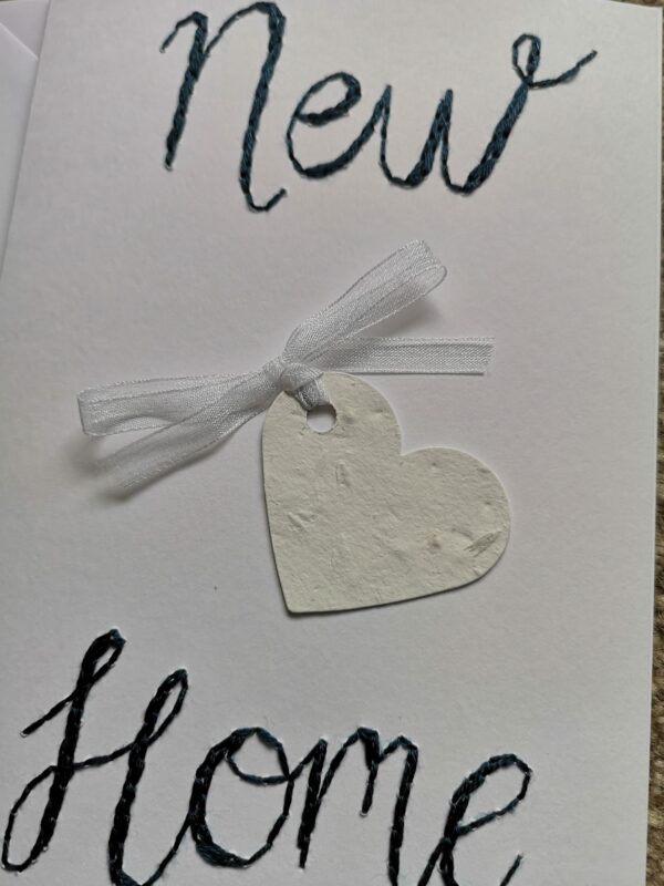 Plantable wildflower seed paper heart new home card - product image 2