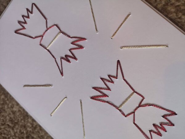 Handstitched Christmas Cracker Card - product image 2