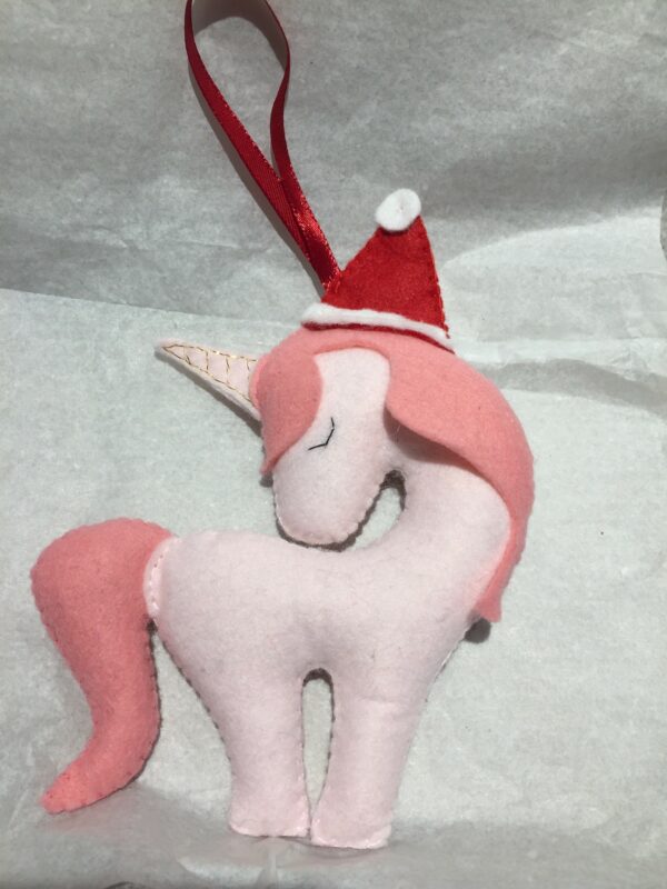 Santa unicorn tree decoration - main product image