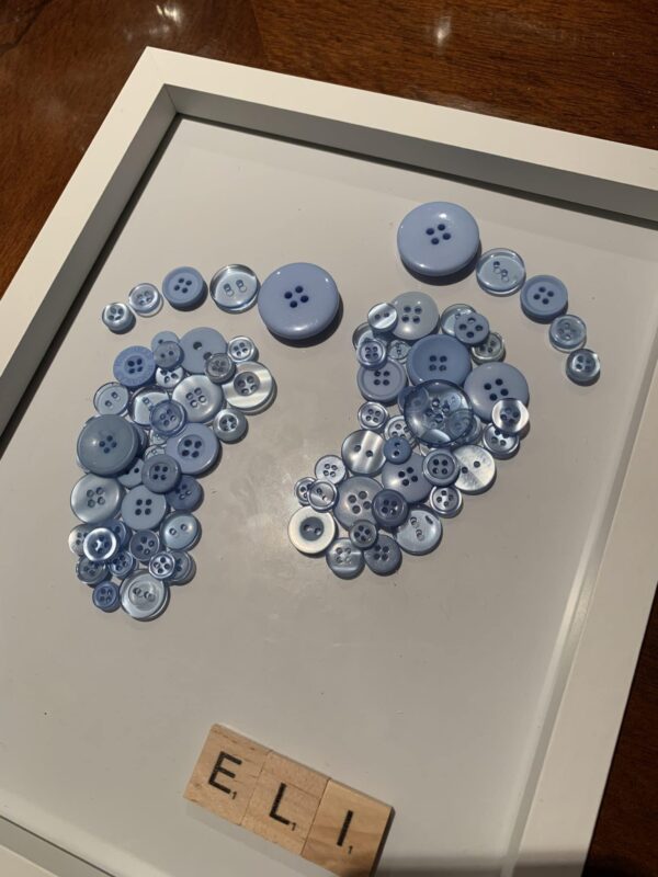 Personalised Baby Feet Button Frame - product image 5