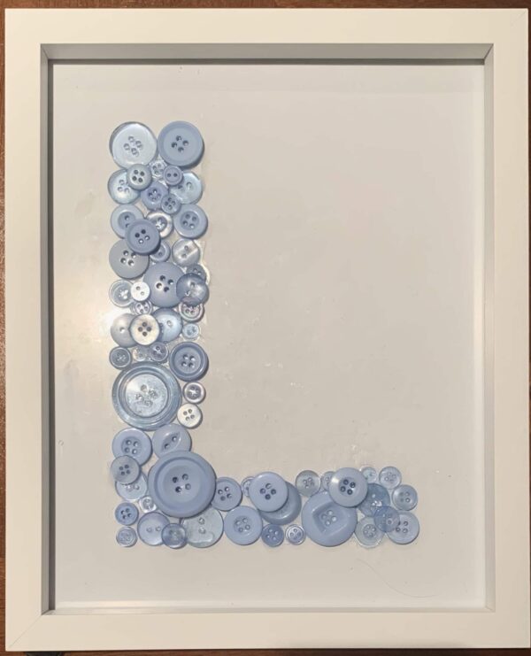 Personalised Button Letter Frame - main product image