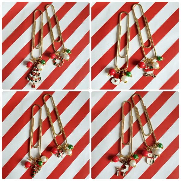 Christmas jumbo paperclips - main product image