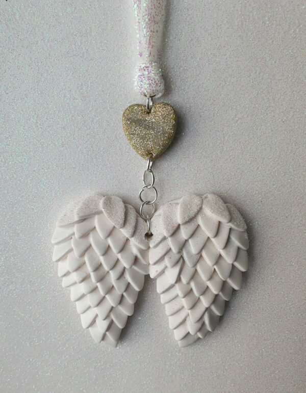 Angel wings memorial tree decoration - main product image