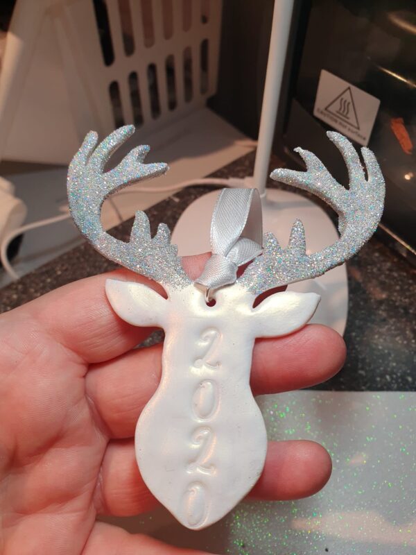 Handmade stags head christmas tree decoration - main product image