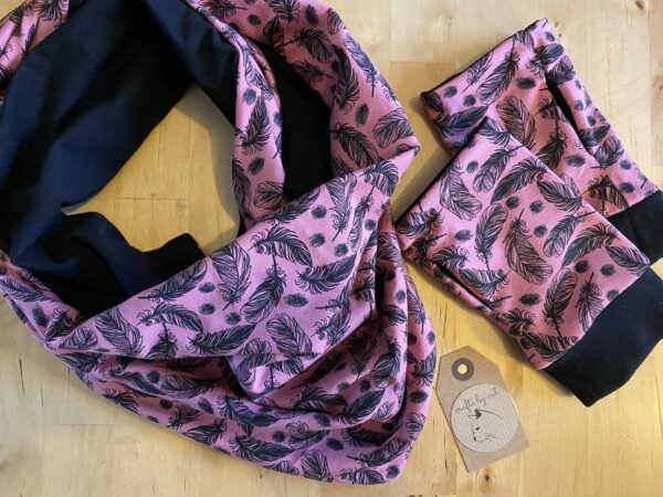 Ladies Pink Snarf and matching Wrist Warmers - main product image