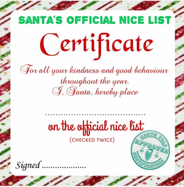 Nice list certificate - main product image