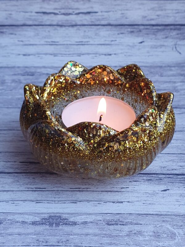 Resin Lotus Tealight Holder - main product image