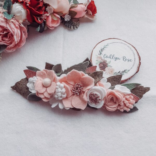 Pretty in pink deluxe wildflower crown headband - main product image