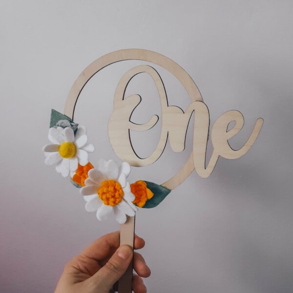 One wooden cake toppers - product image 3