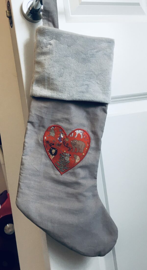 Red Liberty Heart Christmas Stocking - product image 2