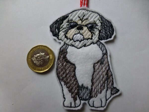 Black shih tzu hanging decoration – Christmas tree decoration - main product image