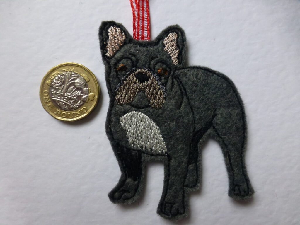 French bull dog hanging decoration – Christmas tree decoration