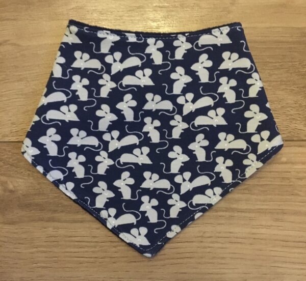 Navy mice dribble bib - main product image