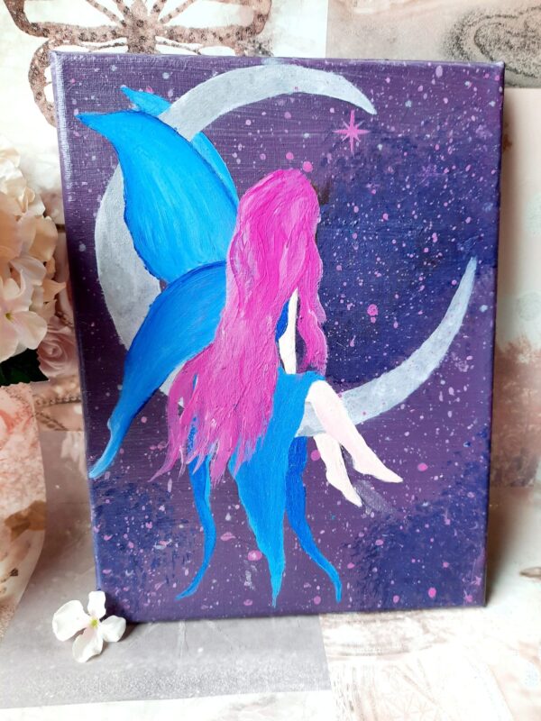 Fairy painting on stretched canvas - main product image