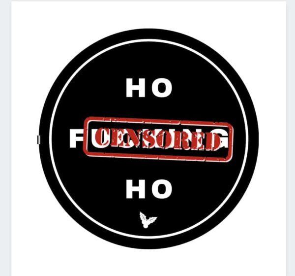 Rude Ho Ho Ho Button Badge - main product image