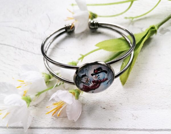 Snowman Bangle Bracelet - main product image