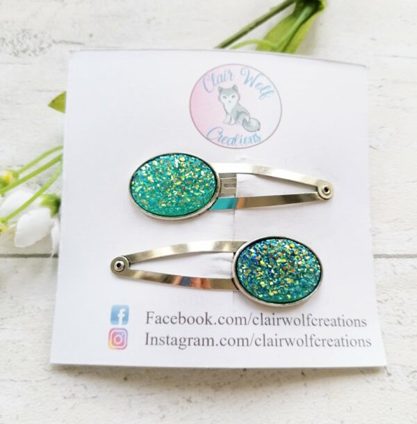 Druzy Hair Slides - main product image