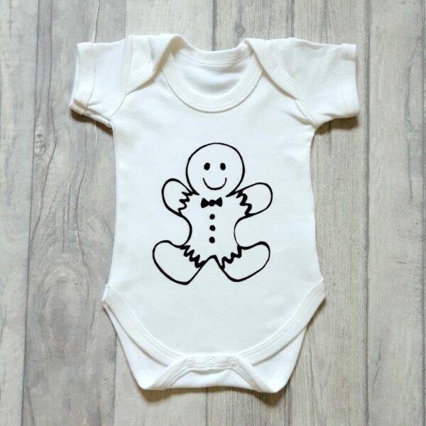 Christmas gingerbread man baby vest - main product image