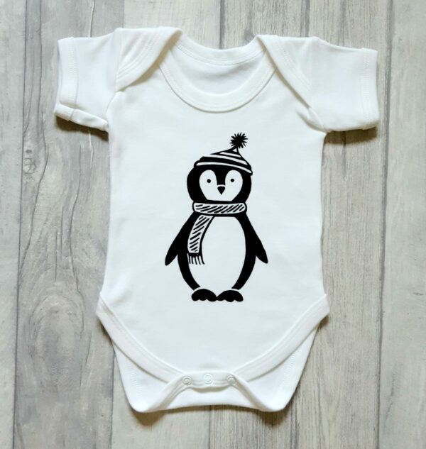 Christmas penguin baby vest - main product image