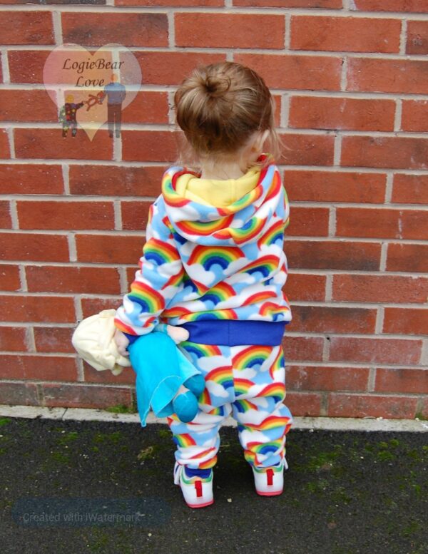 Rainbow Fleece Warm Hooded Top. (Ready made) Size 6-12 months - product image 3