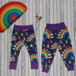 Rainbow Penguin Winter French Terry Cuffed Leggings. Size 18-24 months