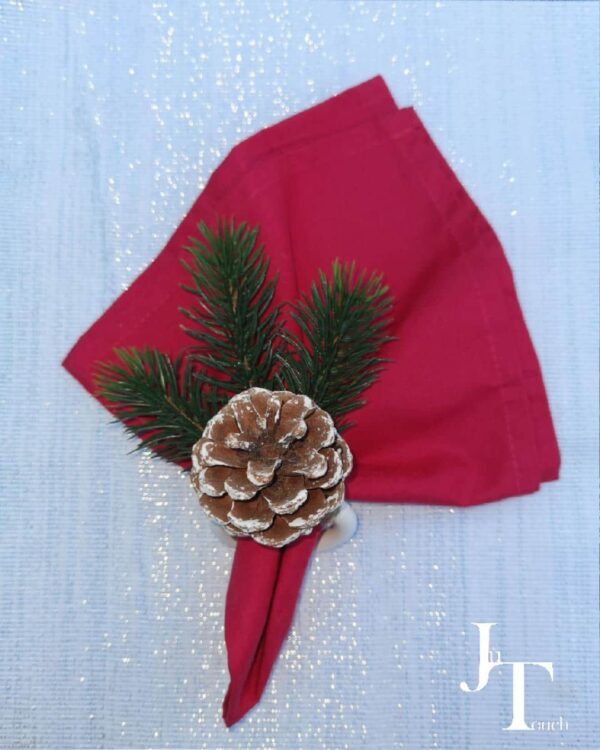 Frosted Pine Napkin Rings - main product image