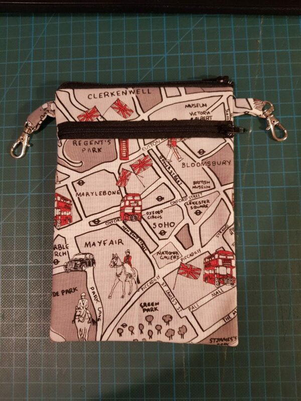 Phone pouch with London map - main product image