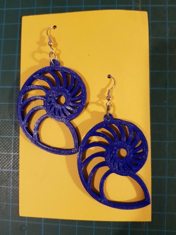 Ammonite shell earings - main product image