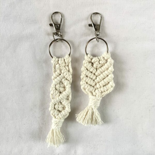 Macramé Key Chain and Hand Sanitiser Holder – The Classic Boho Set - product image 4