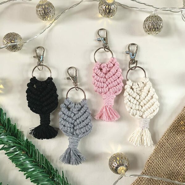 Macramé Mermaid Keychains – The Classic Boho Collection - main product image