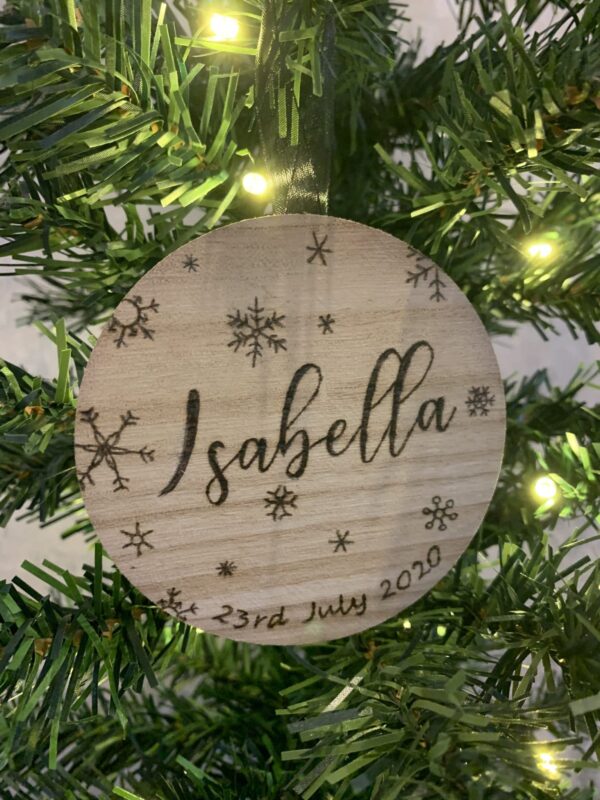 Personalised Wooden Tree Decoration - product image 2