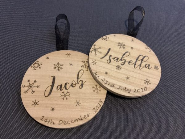 Personalised Wooden Tree Decoration - main product image