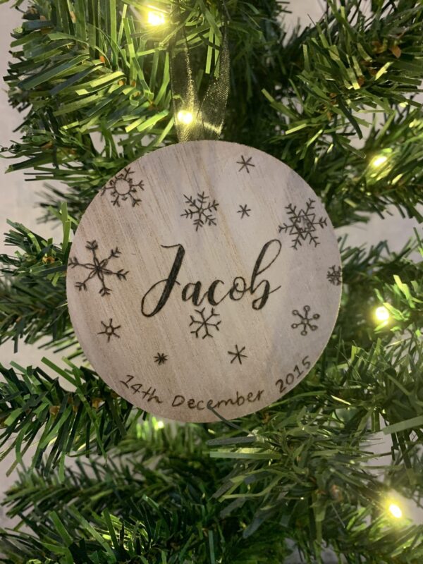 Personalised Wooden Tree Decoration - product image 3