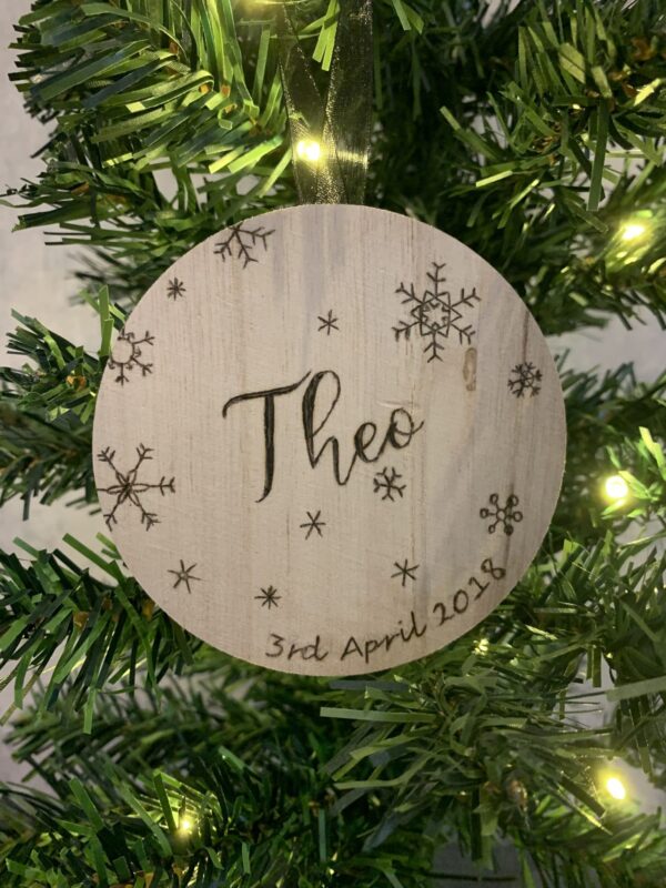 Personalised Wooden Tree Decoration - product image 4