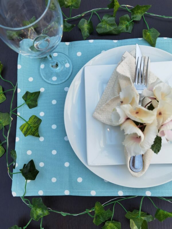 White Polka Sky Placemats - main product image