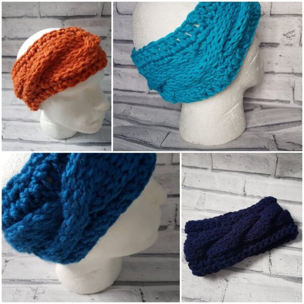 Ear warmer in soft acrylic yarn - main product image