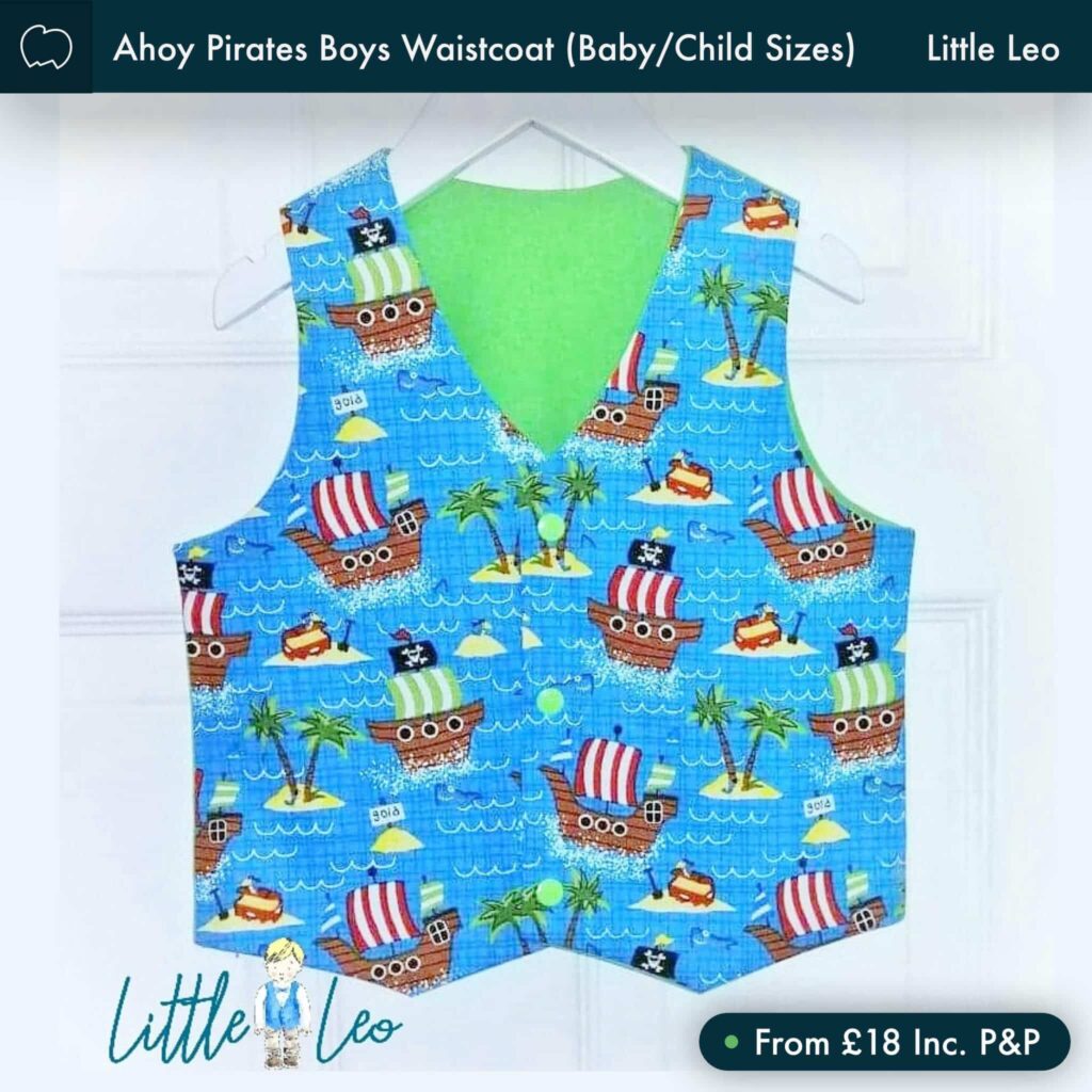 Ahoy Pirates Boys Waistcoat