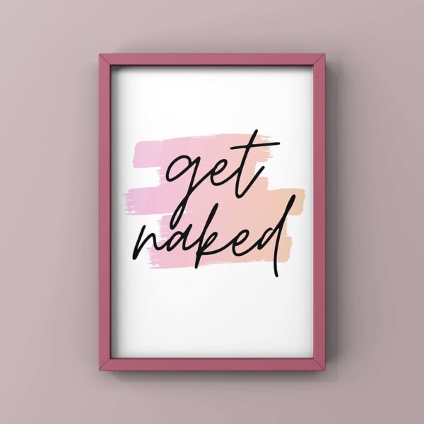 Get naked wall print - main product image