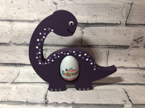 Personalised Handmade Freestanding Painted Easter Kinder Egg Dinosaur Holder - product image 3