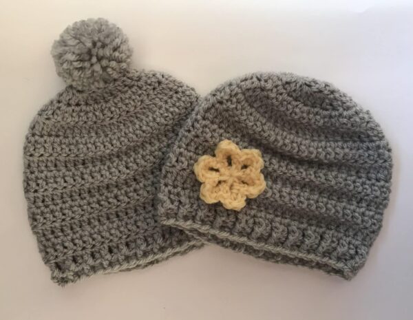 Baby Hat. POMPOM or Flower All sizes / Colours. - main product image