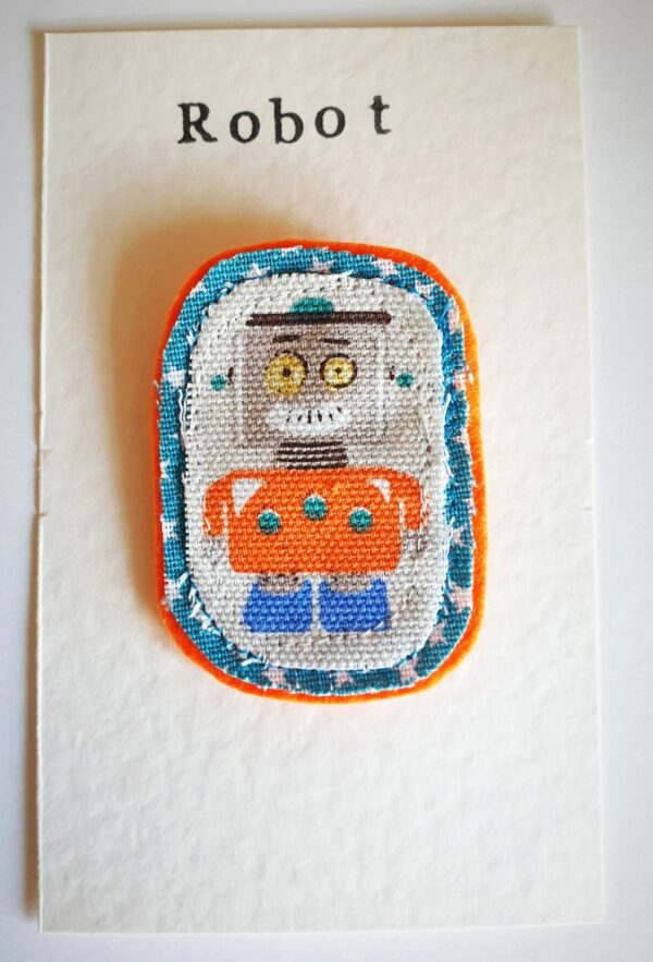 Vintage Robot Brooch - main product image