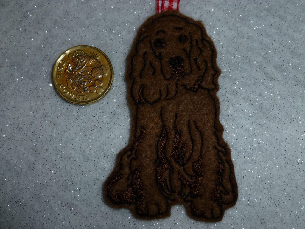 Spaniel hanging decoration/tag