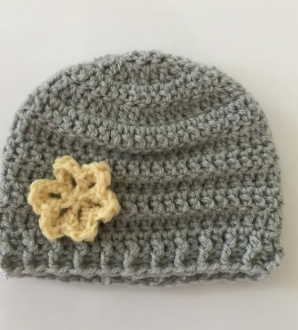 Baby Hat. POMPOM or Flower All sizes / Colours. - product image 2