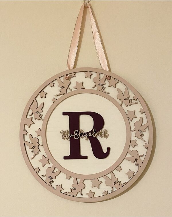 Fairy Letter & Name Wall Plaque - main product image