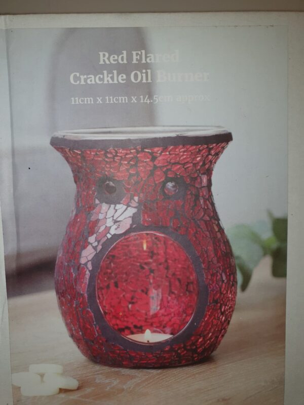 Red crackle burner - main product image