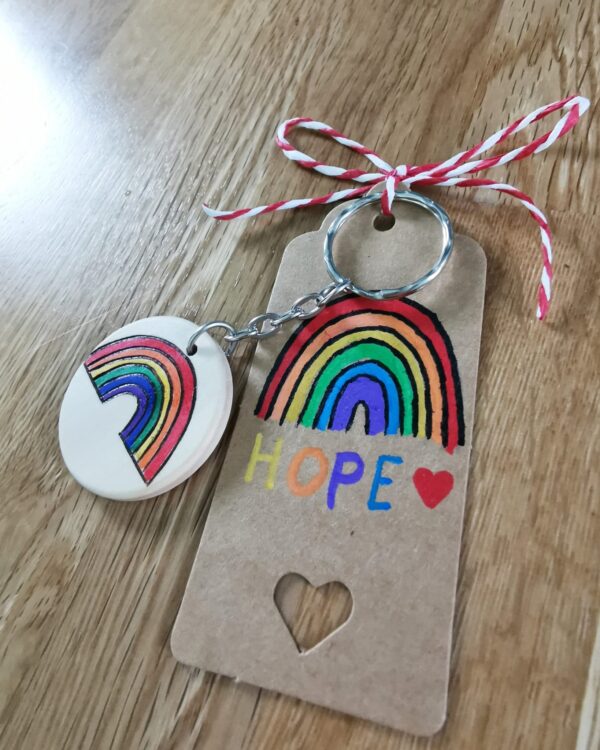 Rainbow Hope & Joy keyring - main product image