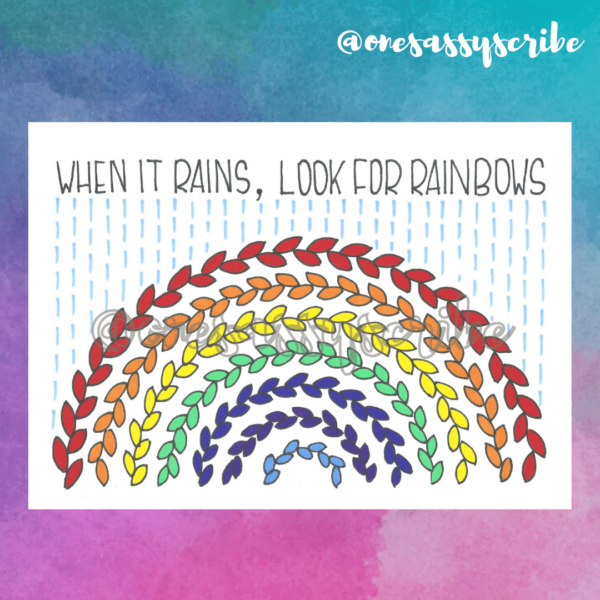 Look For Rainbows A4 Print - product image 2