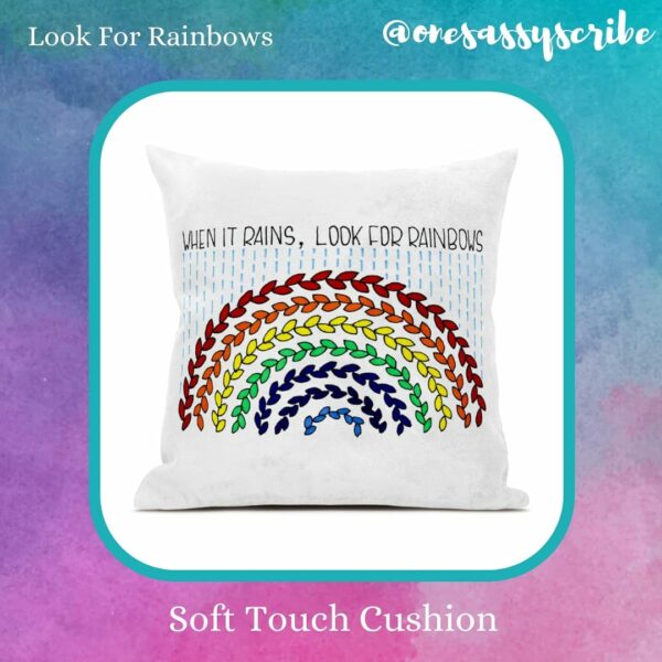 Look For Rainbows Soft Touch Cushion - main product image